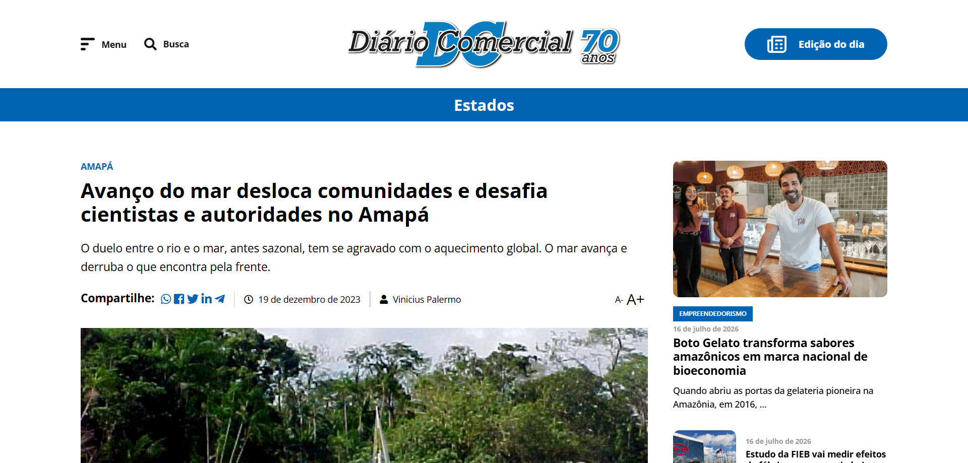 Avanço do mar desloca comunidades e desafia cientistas e autoridades no Amapá